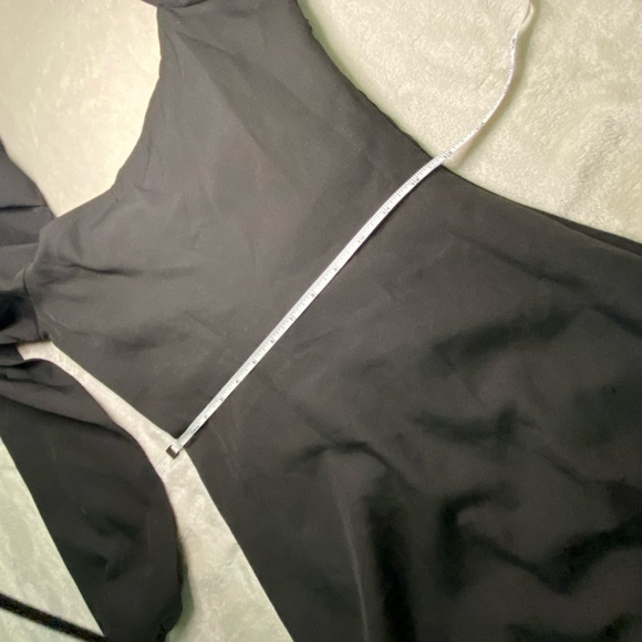 Misguided Black party datenight casual long puff sleeve witchy midi dress in s-4 - Picture 7 of 10